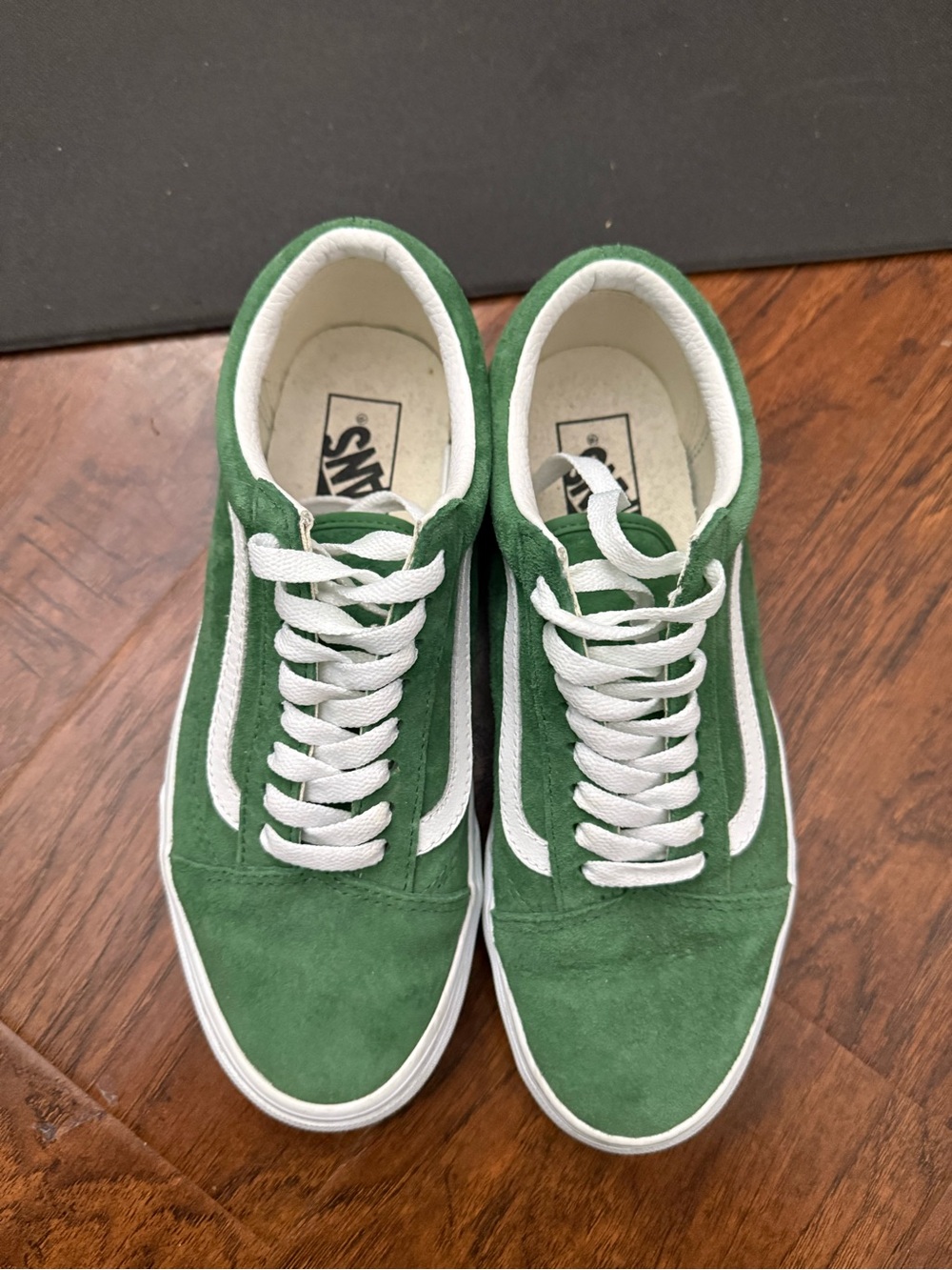 Vans Old Skool Low-Top Sneakers in Green and White